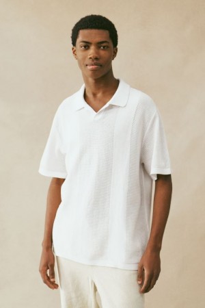 Camisas Cotton On Resort Corta Sleeve Polo Hombre Blancas | y1nBjzTHGZ3