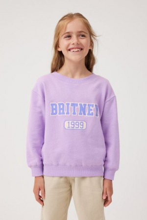 Fleece Cotton On License Dusty Crew Neck Niña Moradas | KqVZrd6AdAO