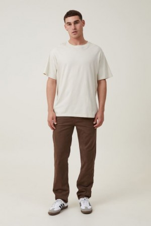 Pantalon Cotton On Tapered Flaco Chino Hombre Chocolate | Dgitq7arCo3