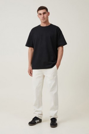 Pantalon Cotton On Tapered Flaco Chino Hombre Ecru | TXO6w8O1UJE