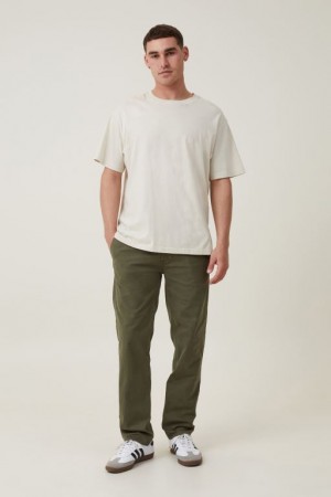 Pantalon Cotton On Tapered Flaco Chino Hombre Verde Oliva | X41JhPhA56T