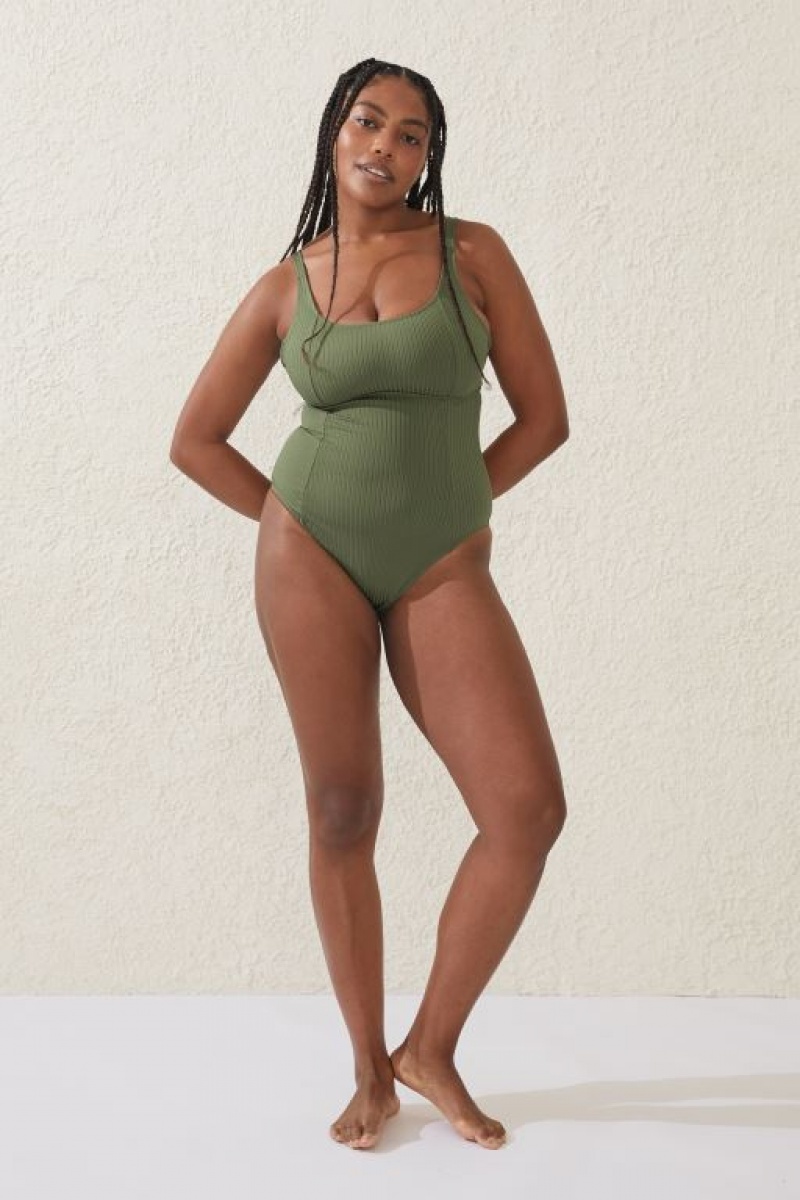 Body Cotton On Scoop Neck D+ One Piece Full Mujer Kaki | BTdtKHhouQL