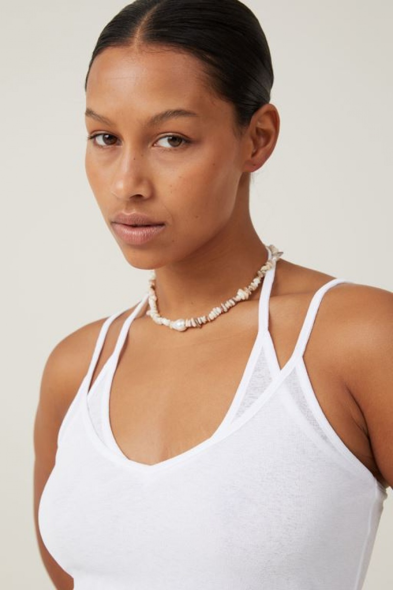 Cami Cotton On Chloe Multi Correa Mujer Blancas | eMvSRdM9Epq