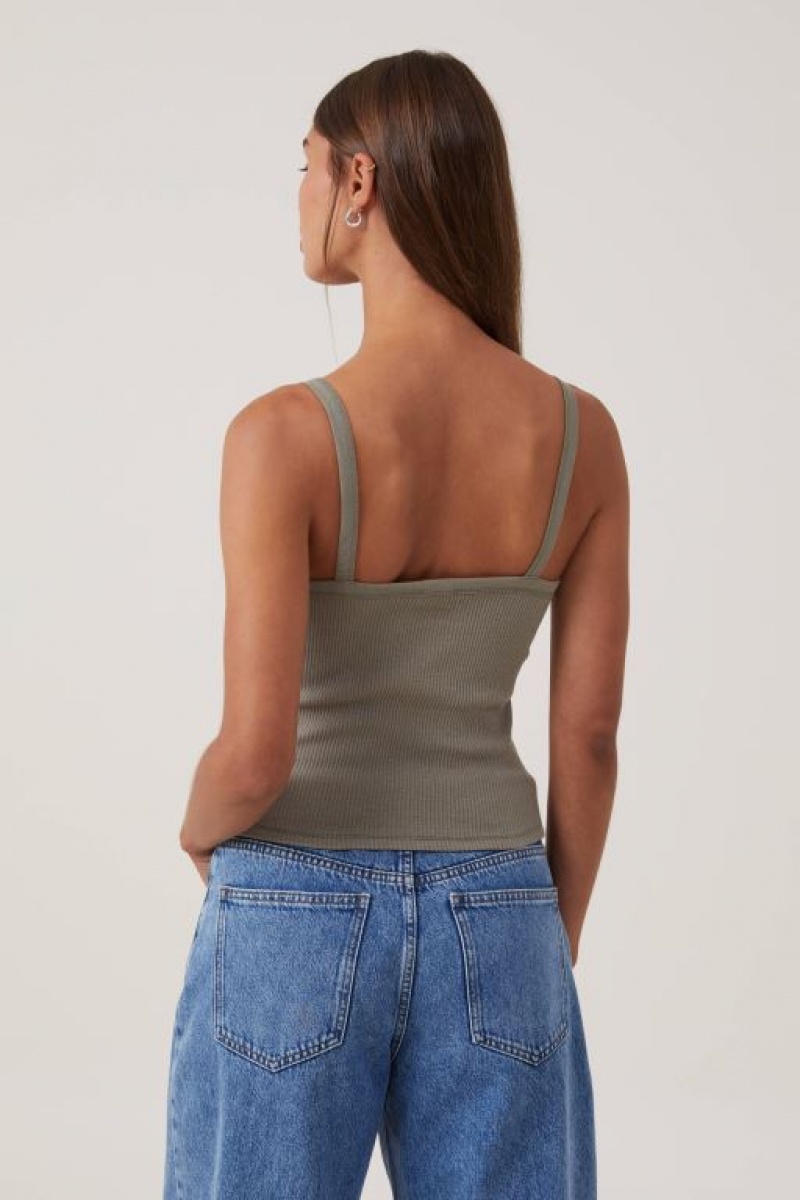 Cami Cotton On Rory Directo Neck Mujer Woodland | fZa4Oma7Ekd