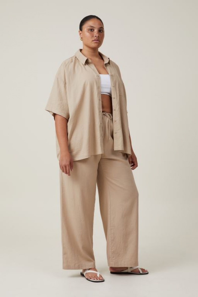 Camisas Cotton On Haven Corta Sleeve Mujer Gris Marrones | 7kpKSB6uJ3z