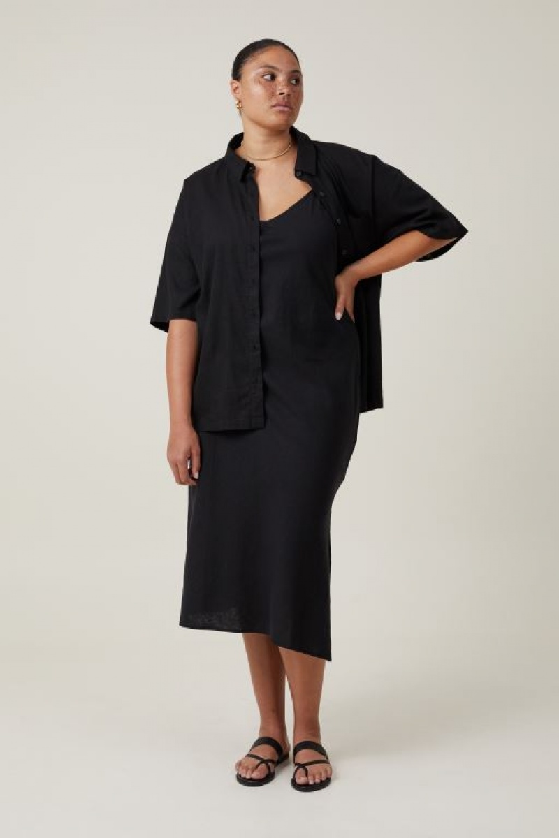 Camisas Cotton On Haven Corta Sleeve Mujer Negras | 1fOaAKxtwCa
