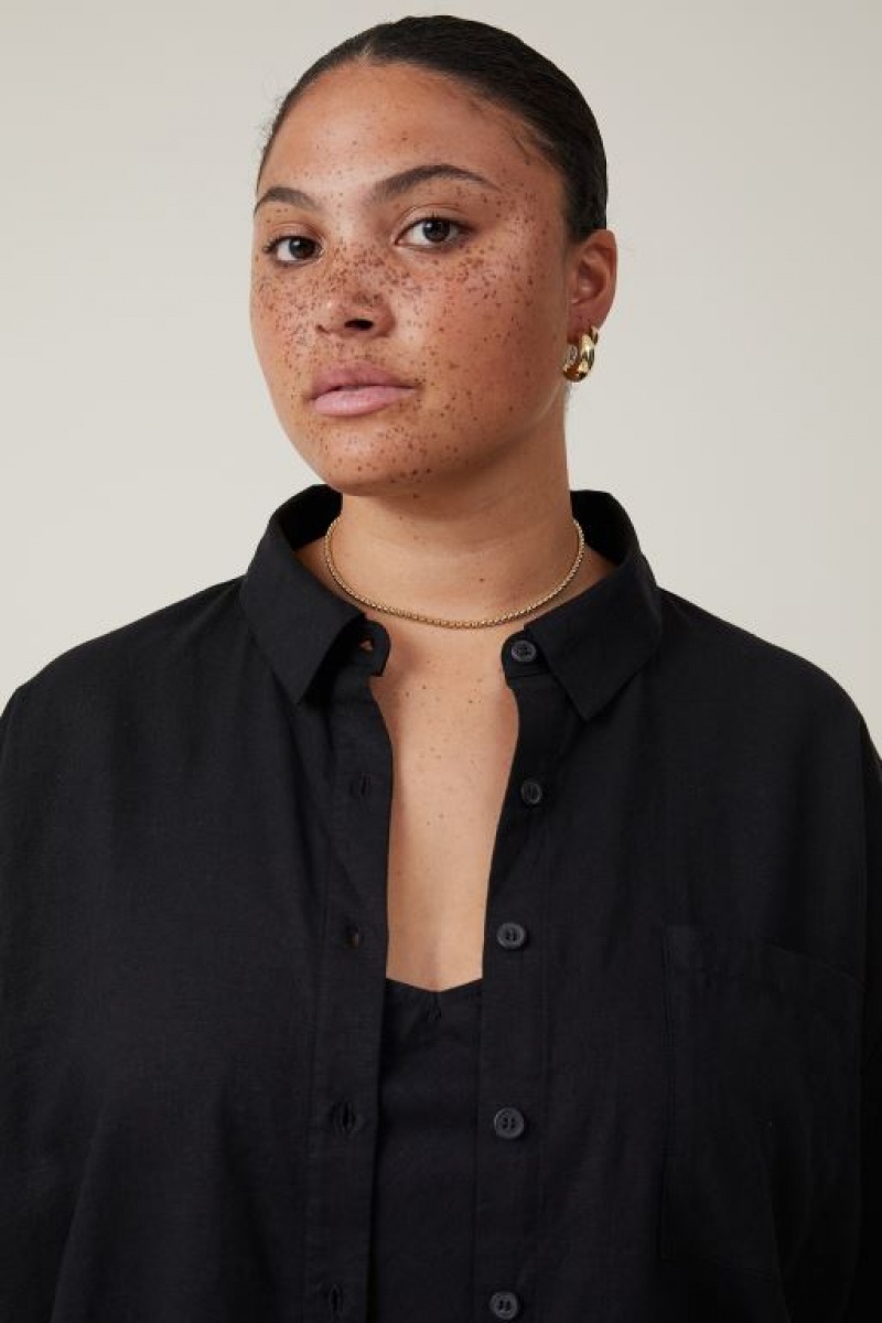 Camisas Cotton On Haven Corta Sleeve Mujer Negras | 1fOaAKxtwCa