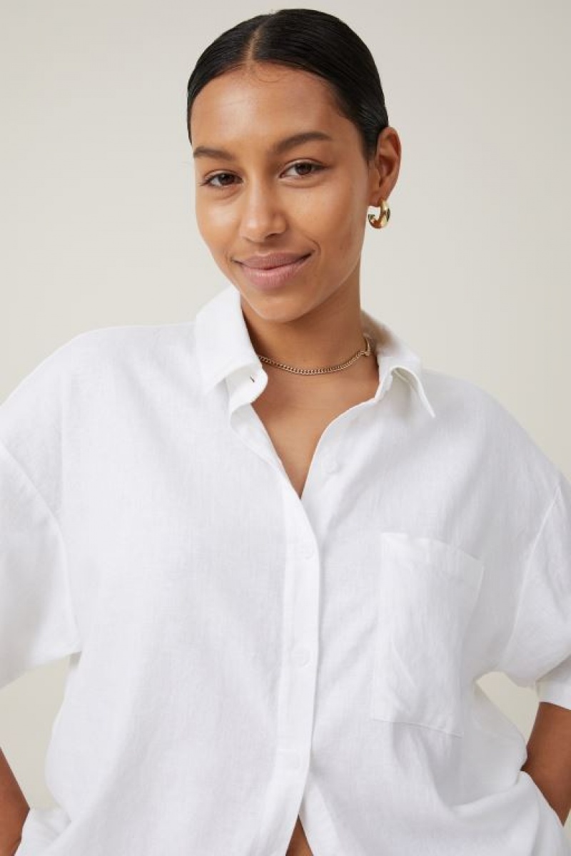 Camisas Cotton On Haven Corta Sleeve Mujer Blancas | bWUlsBIzuG1