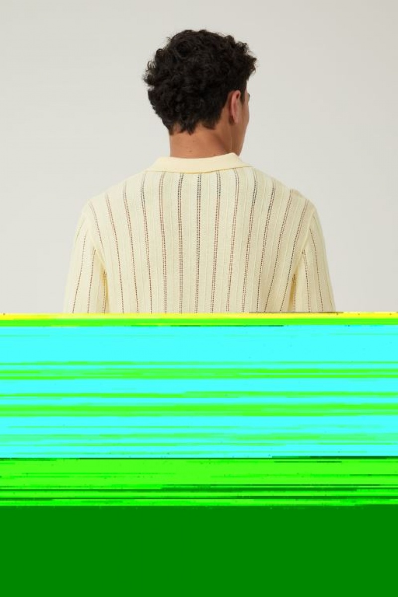 Camisas Cotton On Resort Corta Sleeve Polo Hombre Amarillo | UWZ6iGprxOk