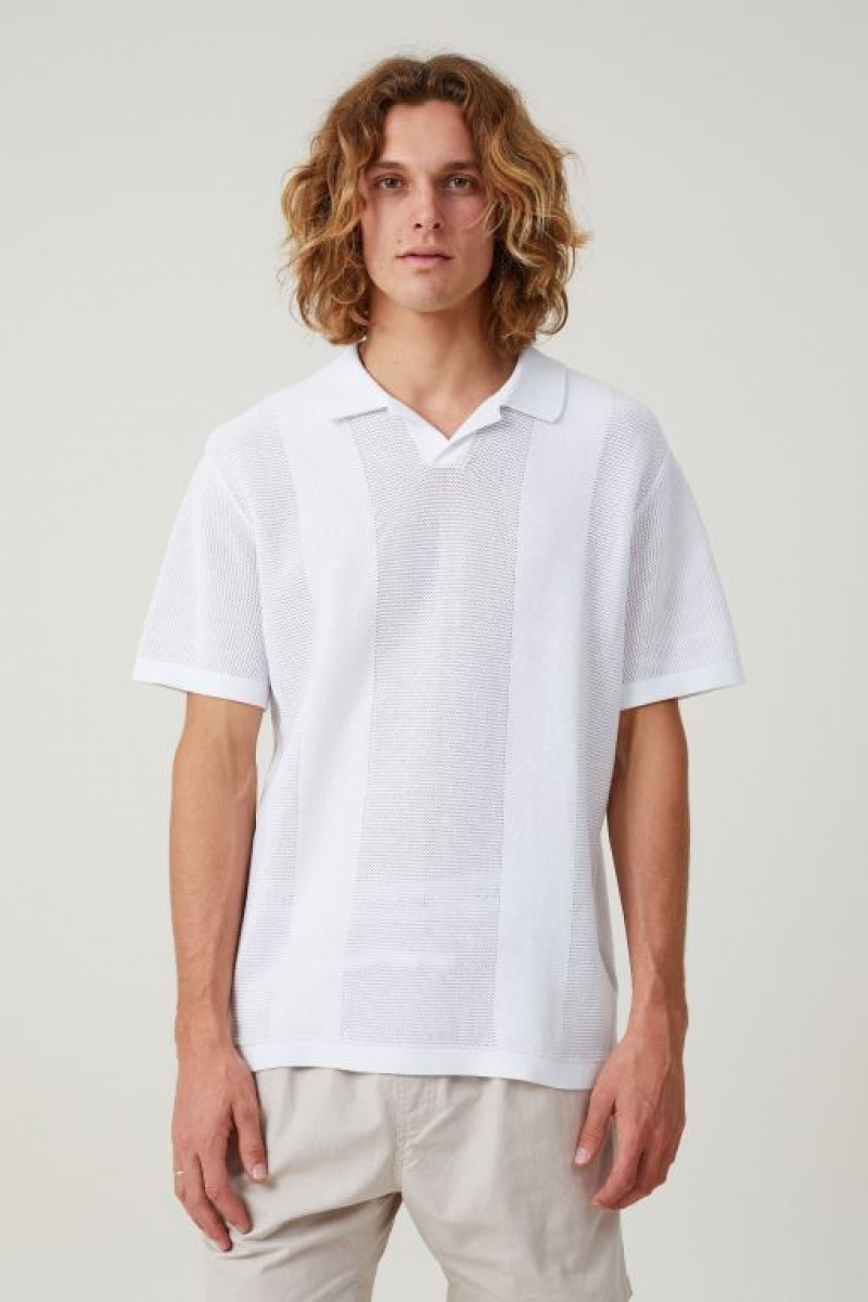 Camisas Cotton On Resort Corta Sleeve Polo Hombre Blancas | y1nBjzTHGZ3