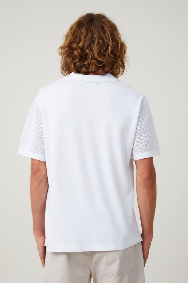 Camisas Cotton On Resort Corta Sleeve Polo Hombre Blancas | y1nBjzTHGZ3