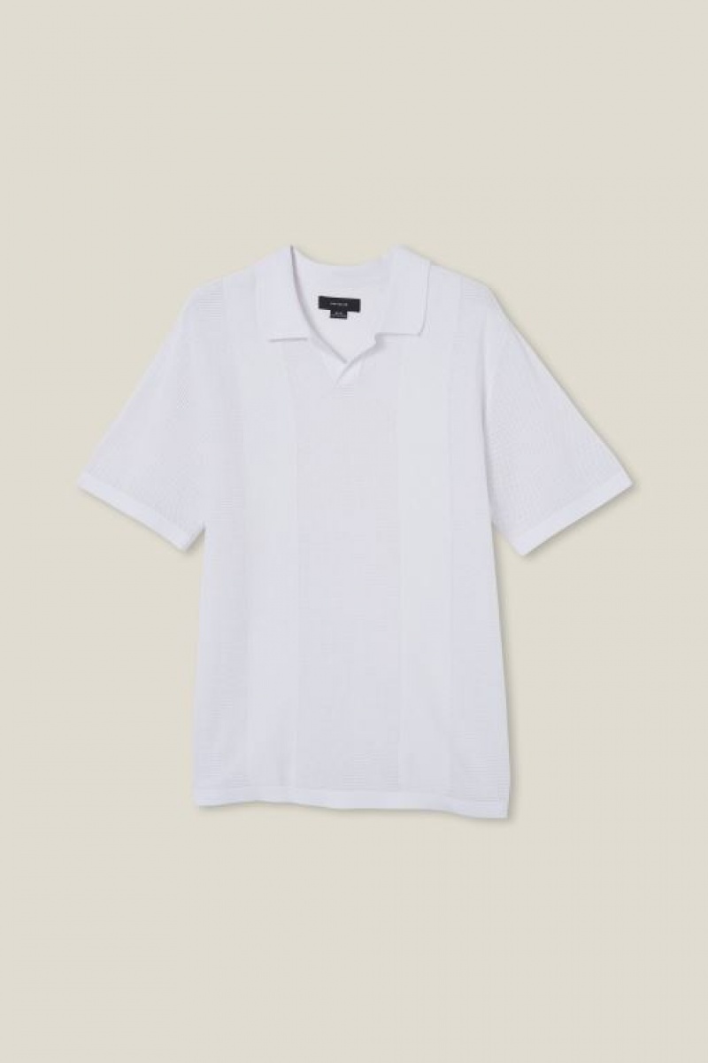 Camisas Cotton On Resort Corta Sleeve Polo Hombre Blancas | y1nBjzTHGZ3