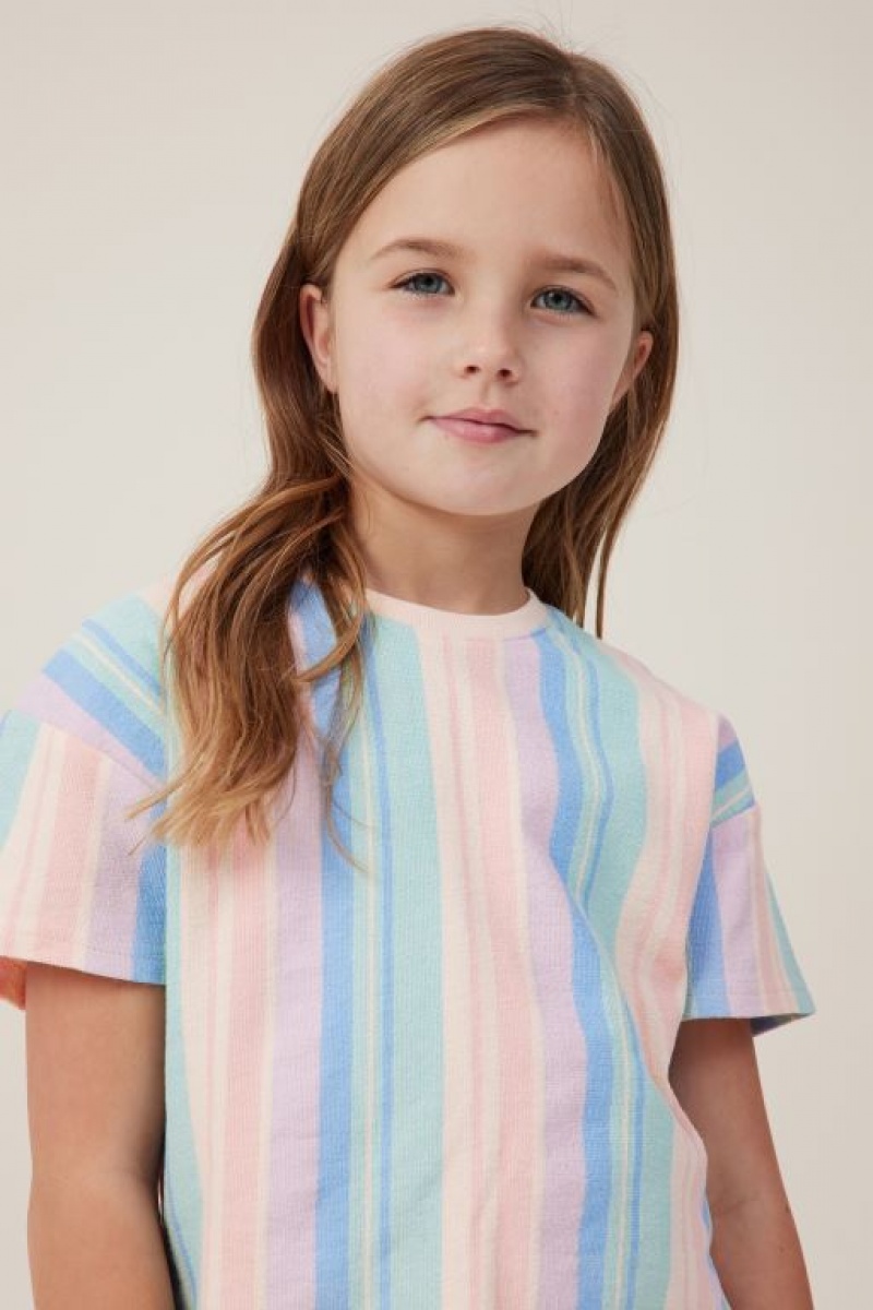 Camiseta Cotton On Gabrielle Corta Sleeve Niña Multicolor Rayadas | zyy1LMeiruS