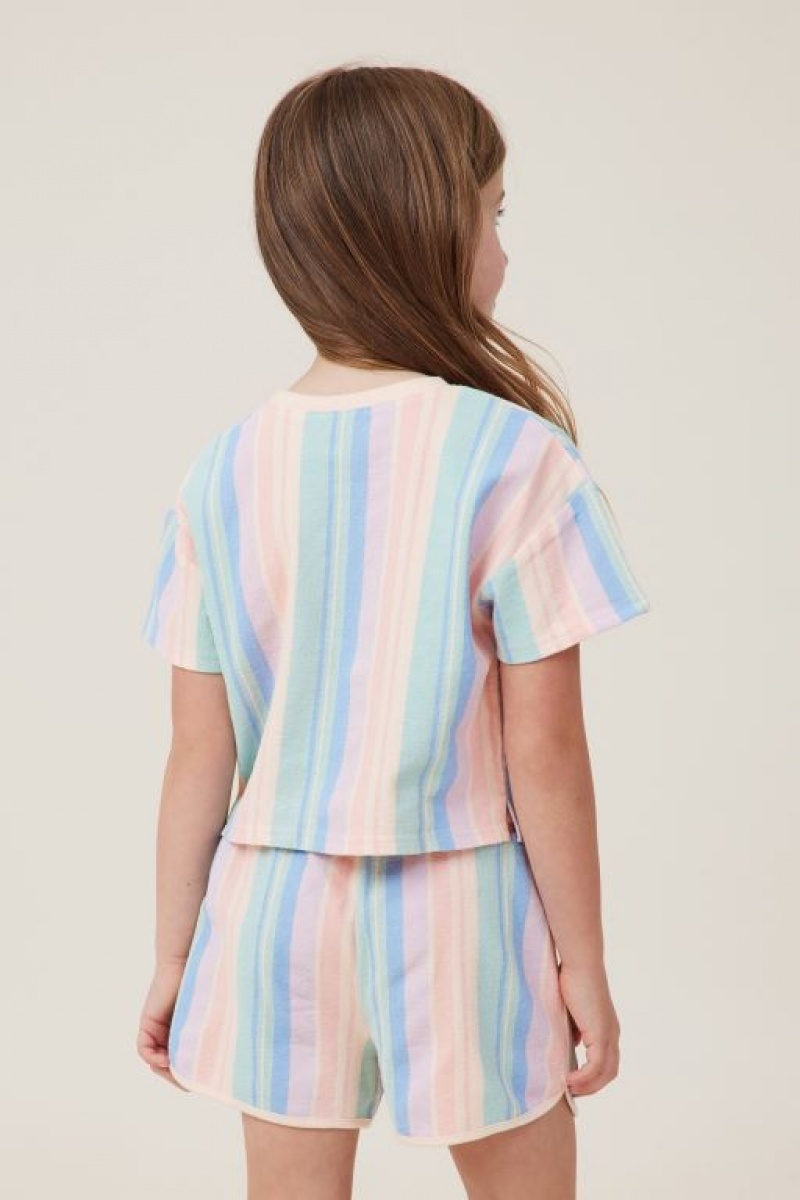 Camiseta Cotton On Gabrielle Corta Sleeve Niña Multicolor Rayadas | zyy1LMeiruS