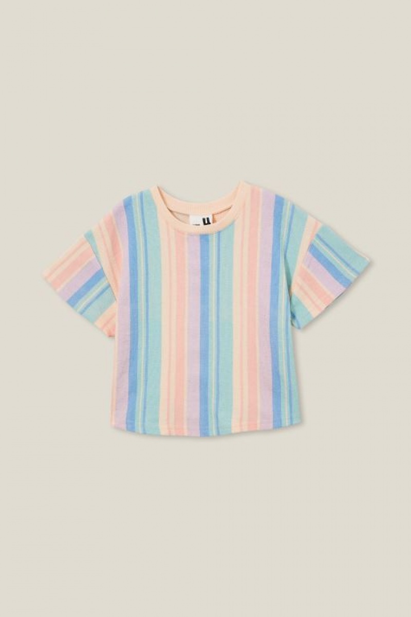 Camiseta Cotton On Gabrielle Corta Sleeve Niña Multicolor Rayadas | zyy1LMeiruS