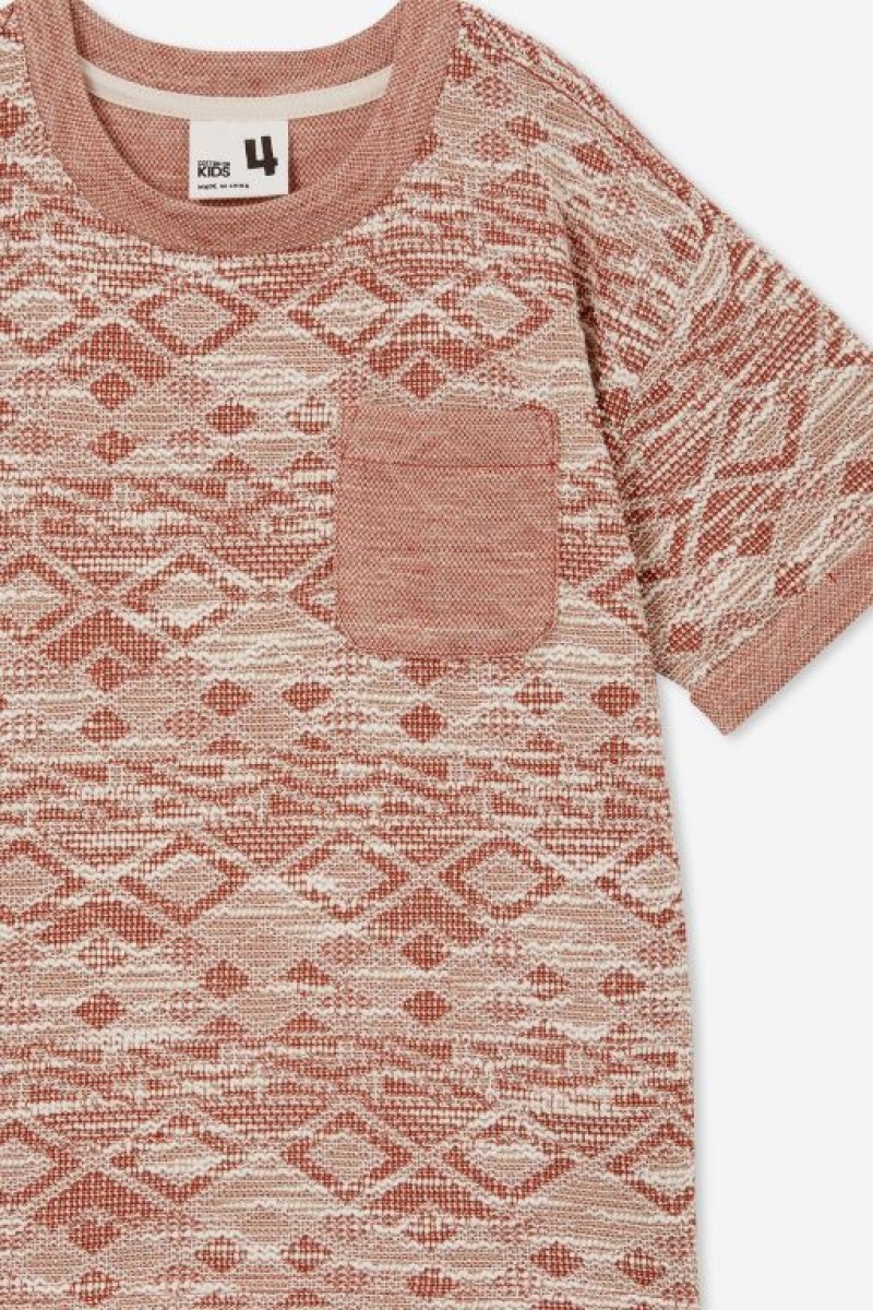 Camiseta Cotton On Jett Corta Sleeve Textured Niño Henna | JIHtpFfJYiQ
