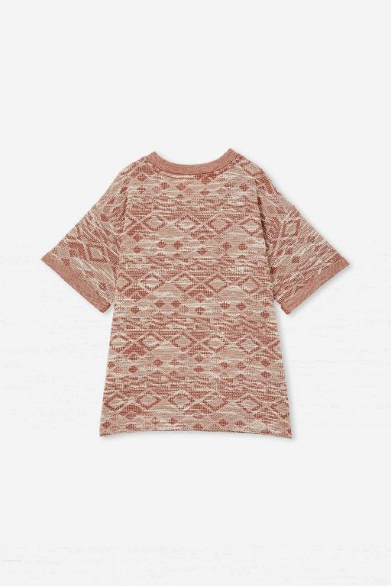 Camiseta Cotton On Jett Corta Sleeve Textured Niño Henna | JIHtpFfJYiQ