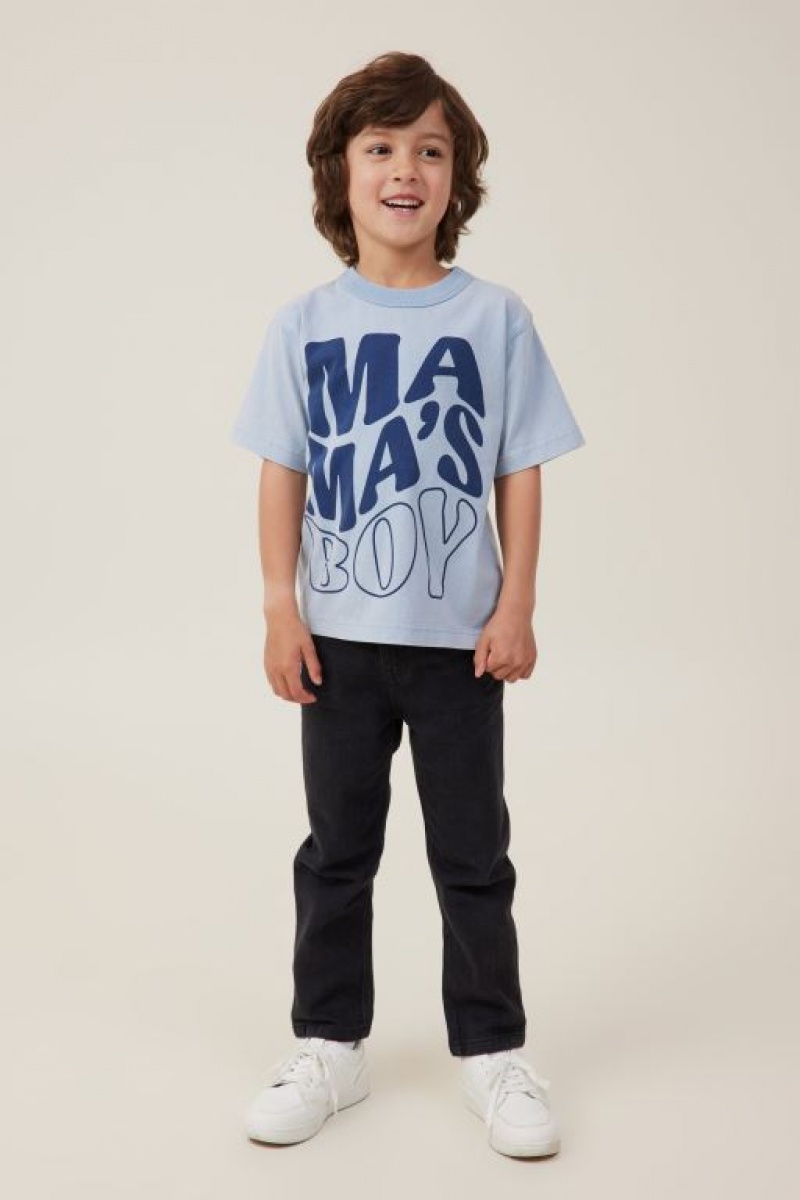 Camiseta Cotton On Jonny Corta Sleeve Print Niño Azules | 8a0peXPTRlt