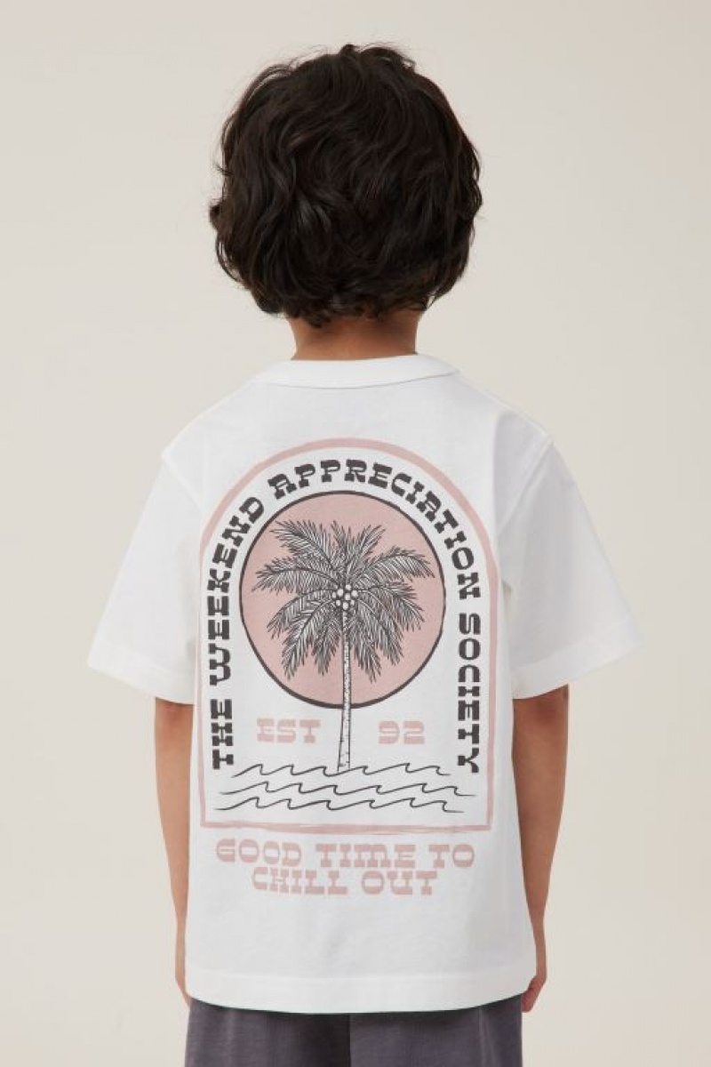 Camiseta Cotton On Jonny Corta Sleeve Print Niño Amarillo Claro | 7HAbuTB0sO5