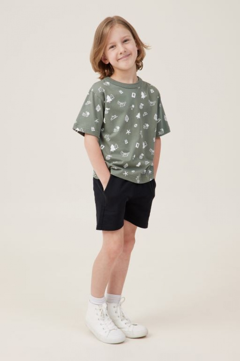 Camiseta Cotton On Jonny Corta Sleeve Print Niño Verde | dXNpl6PvgHZ