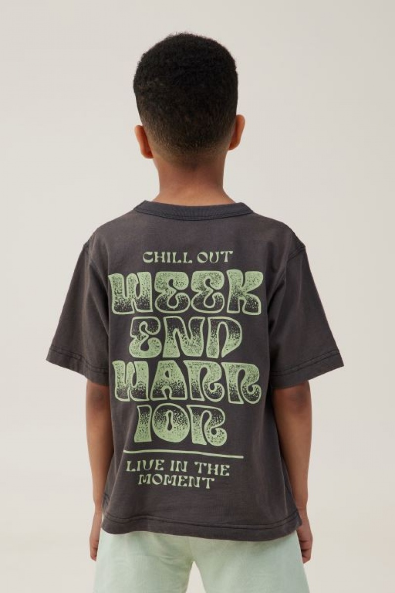Camiseta Cotton On Jonny Corta Sleeve Print Niño Phantom | odrEjSlHqF5