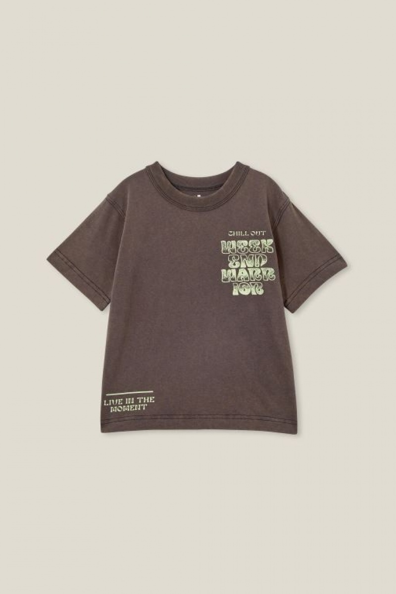 Camiseta Cotton On Jonny Corta Sleeve Print Niño Phantom | odrEjSlHqF5