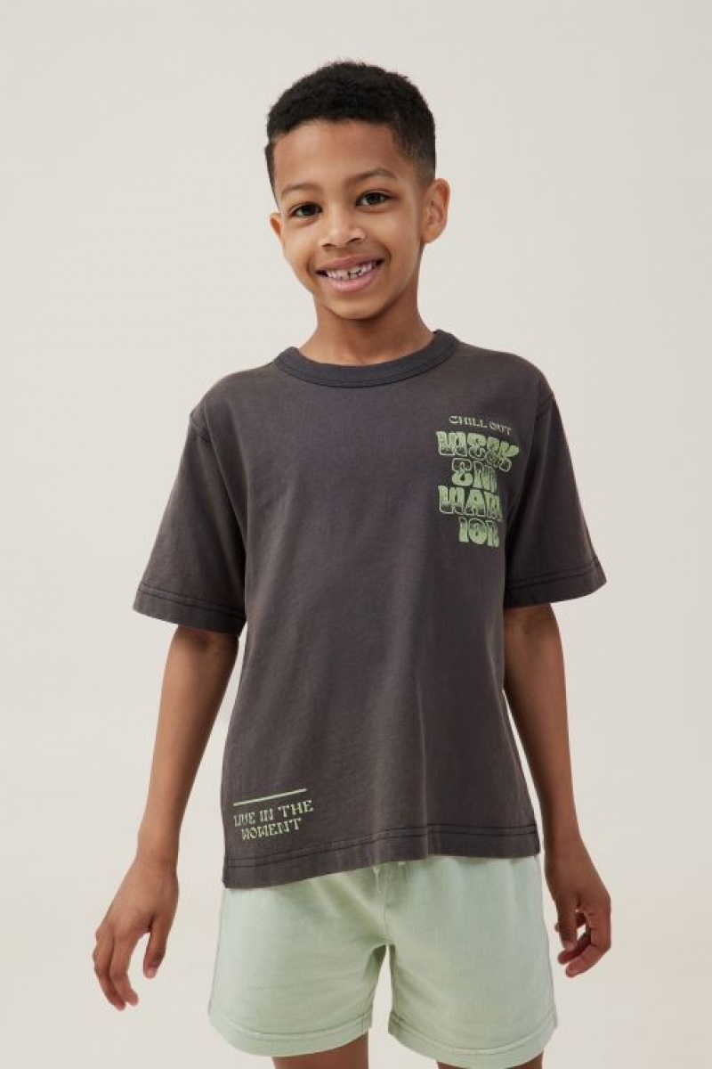 Camiseta Cotton On Jonny Corta Sleeve Print Niño Phantom | odrEjSlHqF5