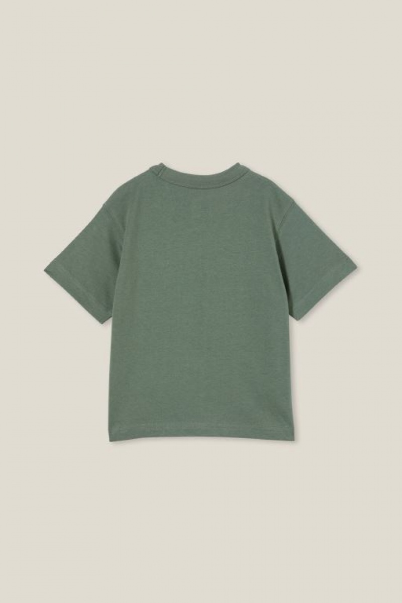 Camiseta Cotton On Jonny Corta Sleeve Print Niño Verde | drZ34oigs6H