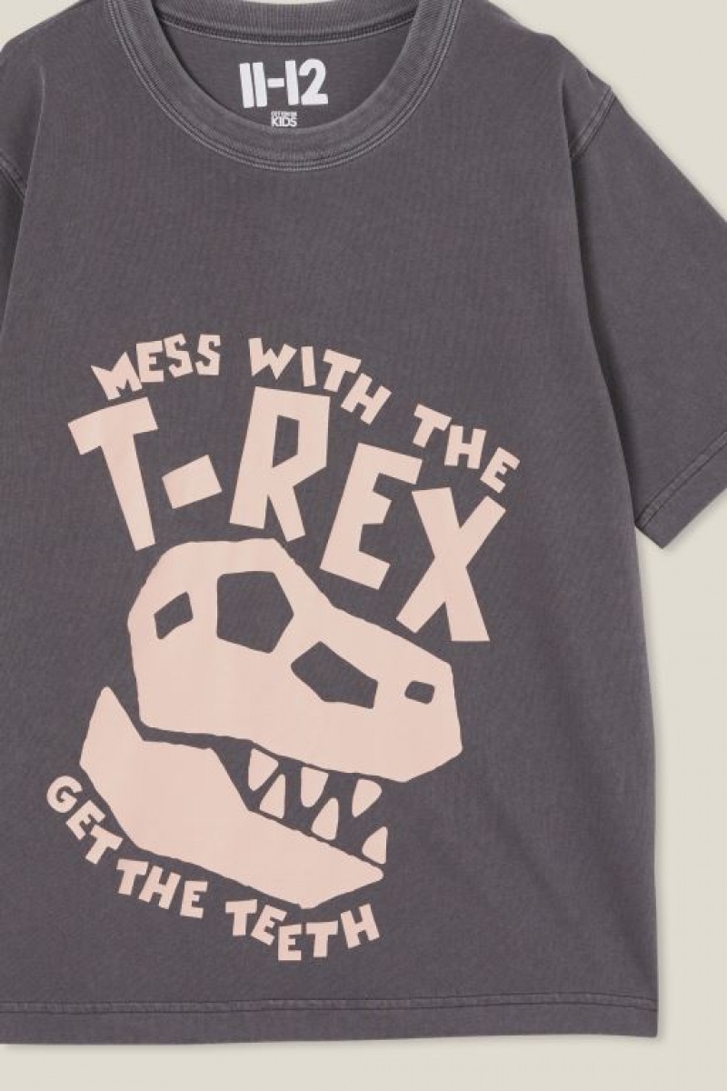 Camiseta Cotton On Jono Corta Sleeve Print Niño Gris | go2Uhrsjmul