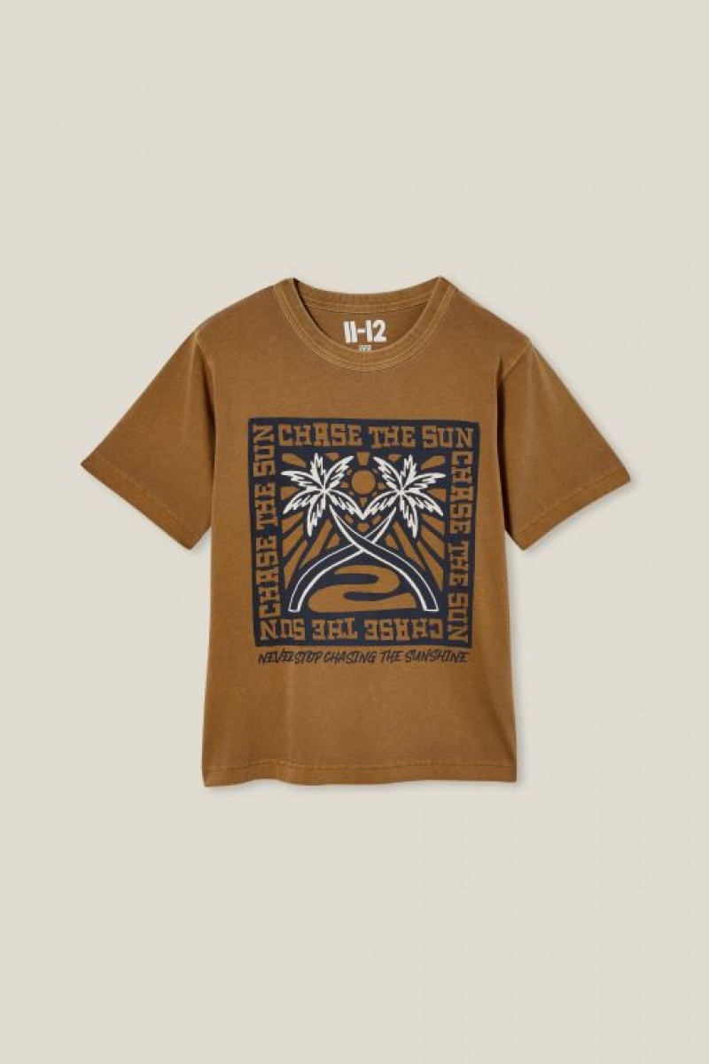 Camiseta Cotton On Jono Corta Sleeve Print Niño Marrones Naranjas | lY7SLqebEct