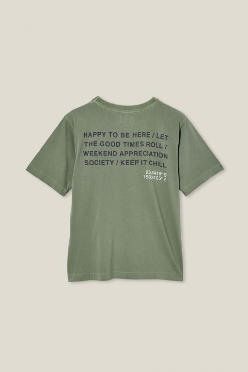 Camiseta Cotton On Jono Corta Sleeve Print Niño Verde Oliva Oscuro | c9aFsEJgaEf