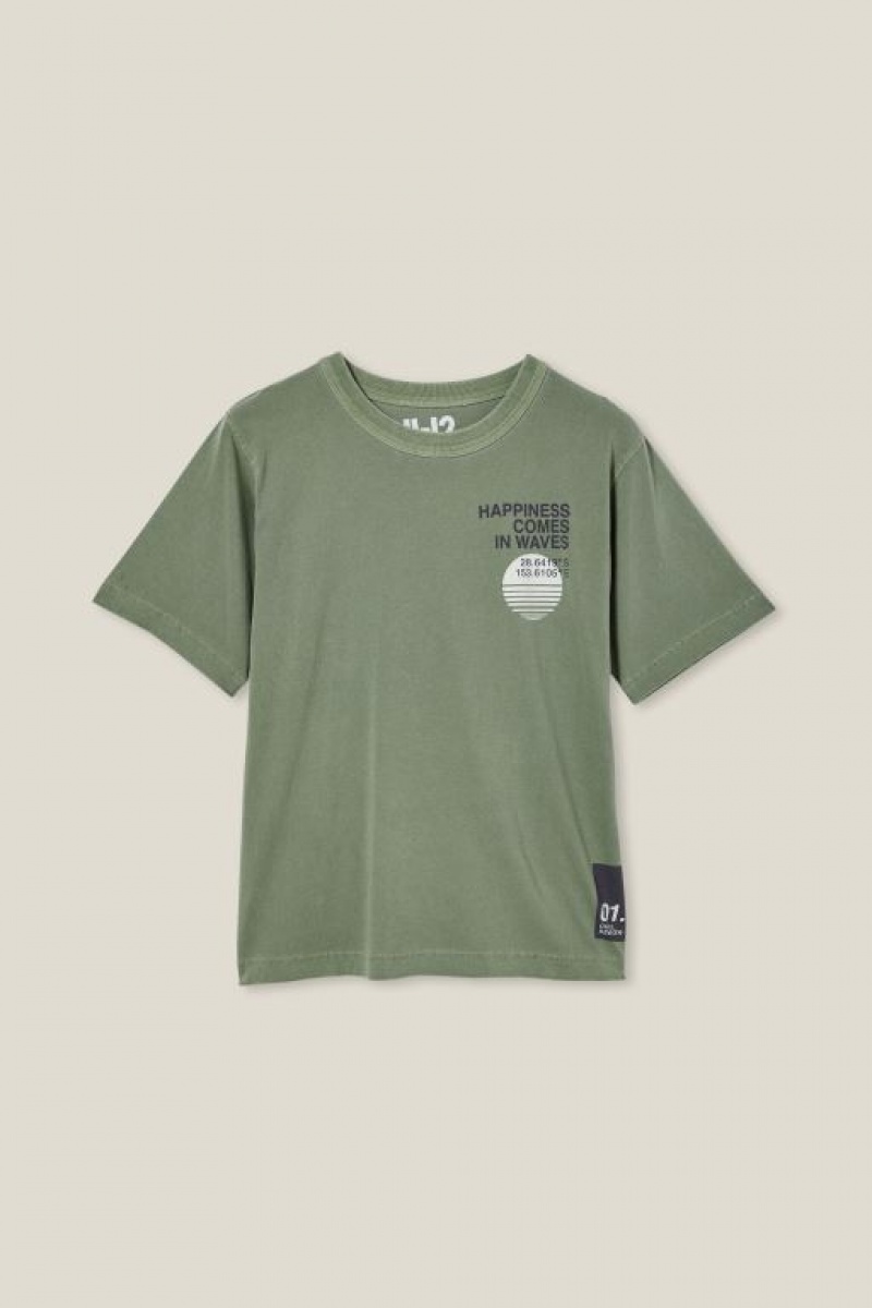 Camiseta Cotton On Jono Corta Sleeve Print Niño Verde Oliva Oscuro | c9aFsEJgaEf