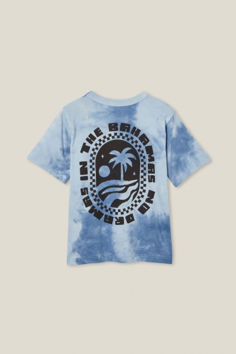 Camiseta Cotton On Jono Corta Sleeve Print Niño Azules | eURNP3K85Ju