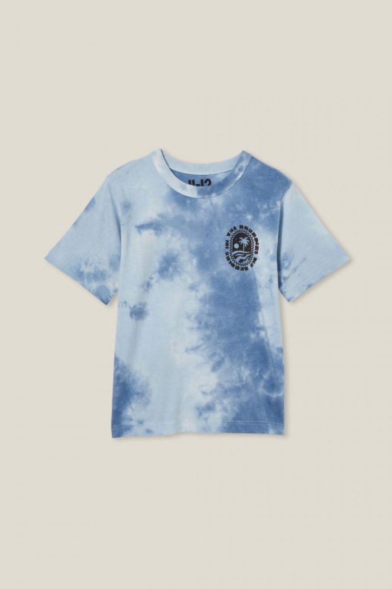 Camiseta Cotton On Jono Corta Sleeve Print Niño Azules | eURNP3K85Ju