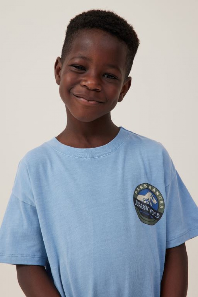 Camiseta Cotton On License Drop Shoulder Corta Sleeve Niño Azules | EzbsBOT5jU2