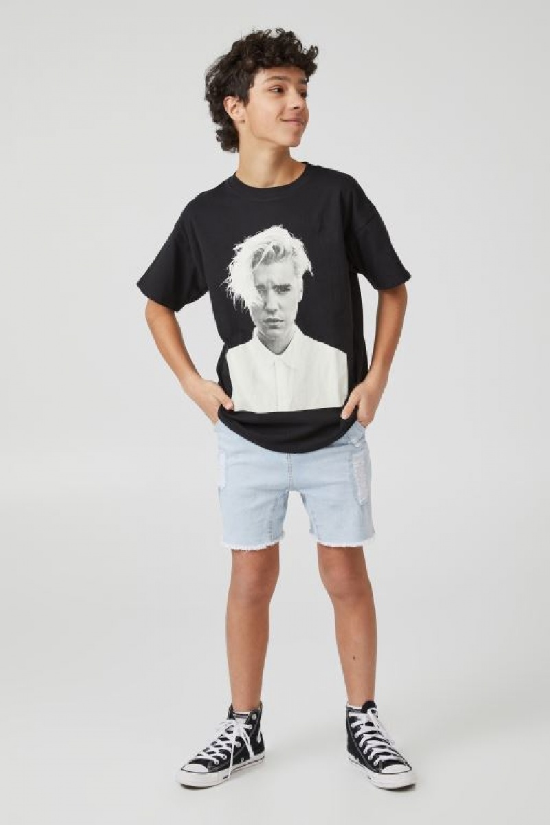 Camiseta Cotton On License Quinn Corta Sleeve Niño Negras | PfTDSOJrqJG