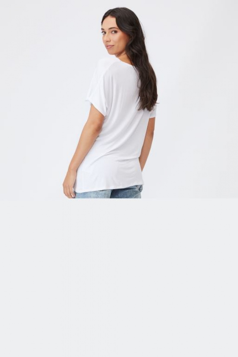 Camiseta Cotton On Maternity Karly Corta Sleeve Mujer Blancas | PYt2fkey5Ev