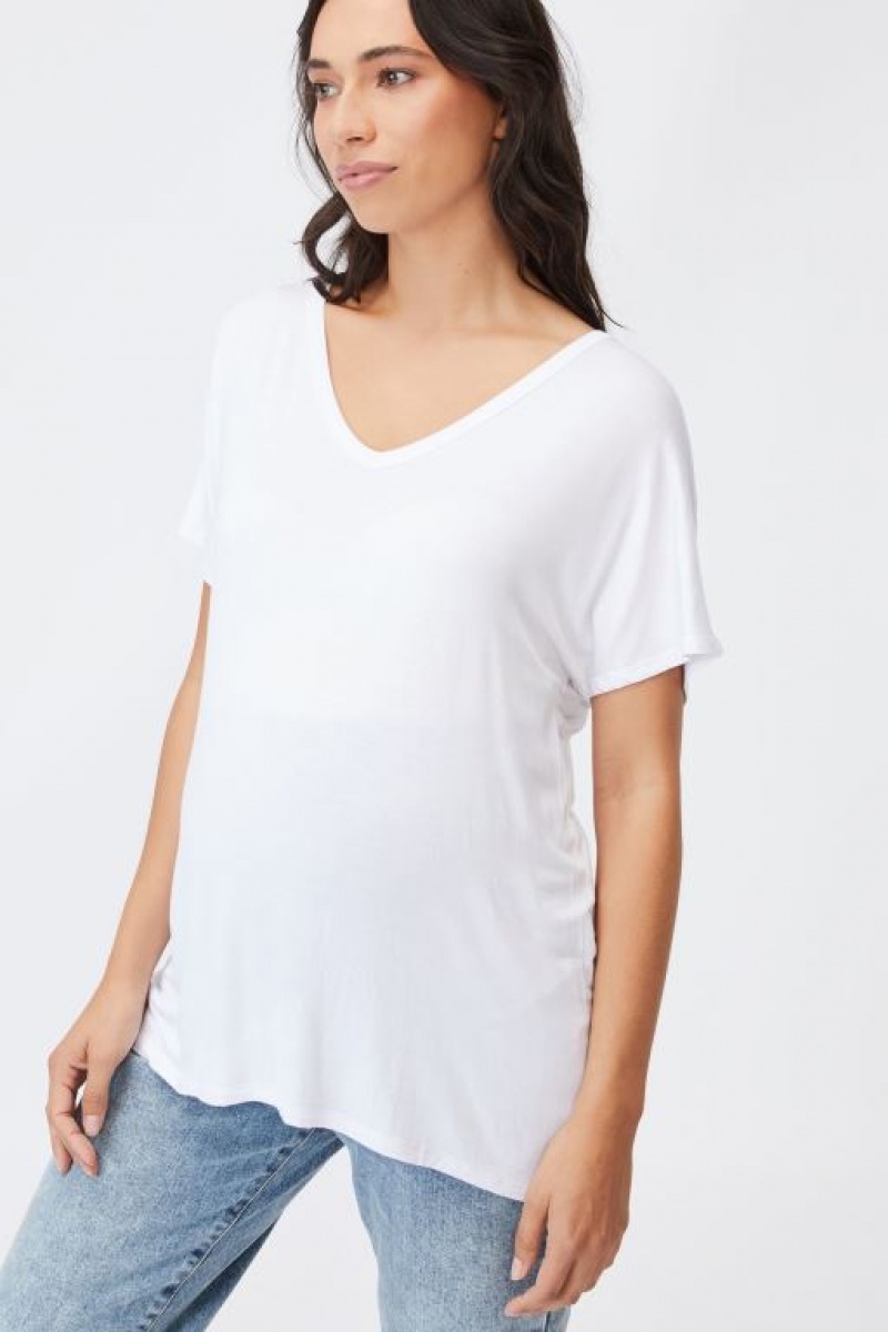 Camiseta Cotton On Maternity Karly Corta Sleeve Mujer Blancas | PYt2fkey5Ev