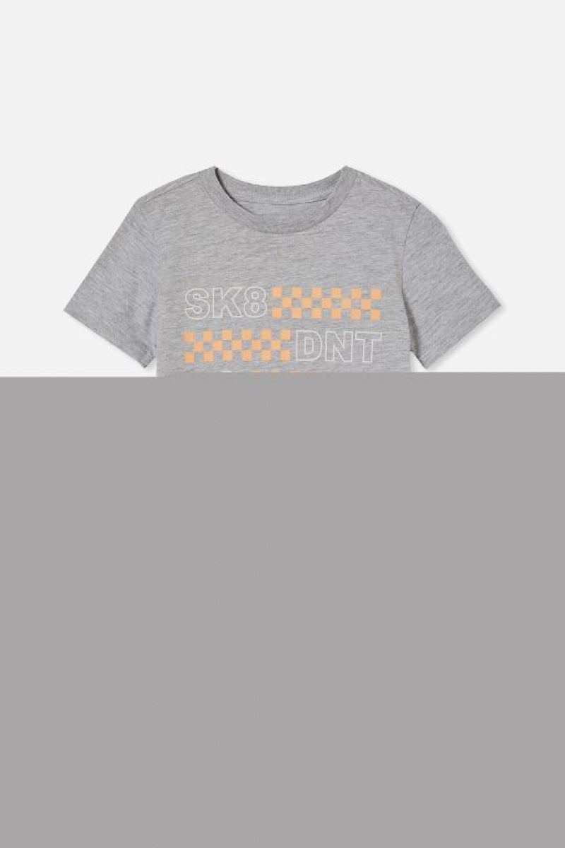 Camiseta Cotton On Max Skater Corta Sleeve Niño Gris Claro | wYX3xwicb4i