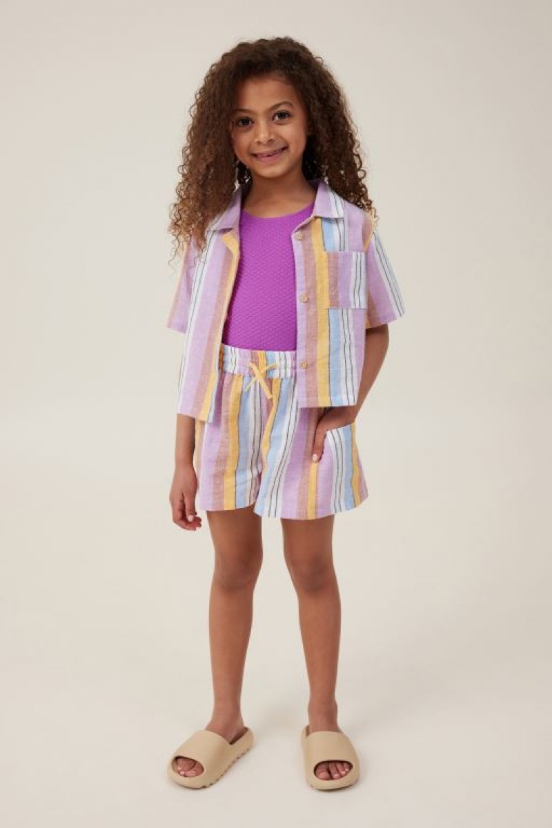 Camiseta Cotton On Paisley Resort Shirt Niña Rayadas | kG9U65UIcqI