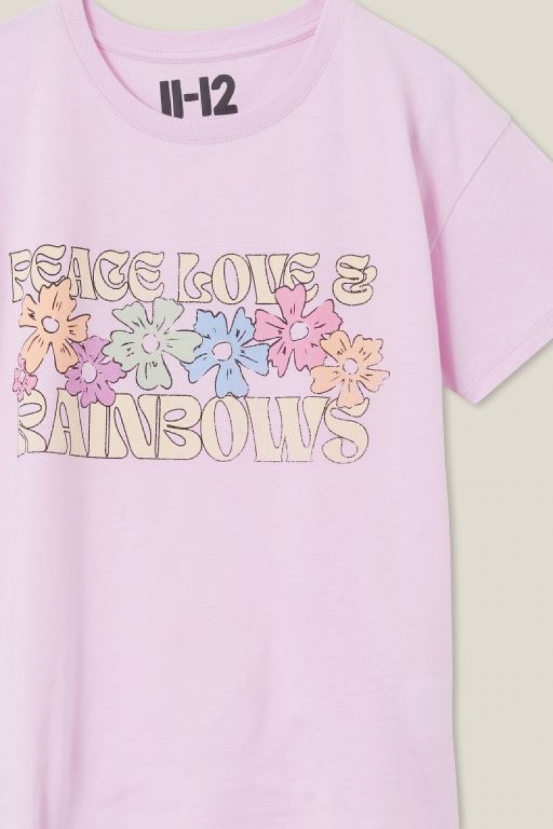 Camiseta Cotton On Pippy Corta Sleeve Niña Moradas | a9gdl94lwjk