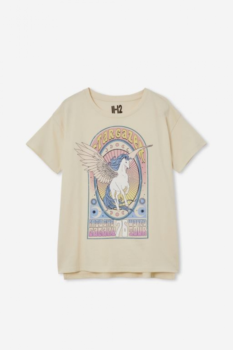 Camiseta Cotton On Pippy Corta Sleeve Niña Amarillo Claro | 7n1eqa4SrNb