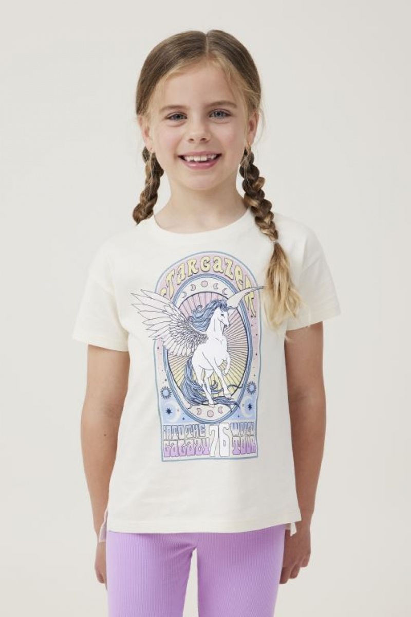 Camiseta Cotton On Pippy Corta Sleeve Niña Amarillo Claro | 7n1eqa4SrNb