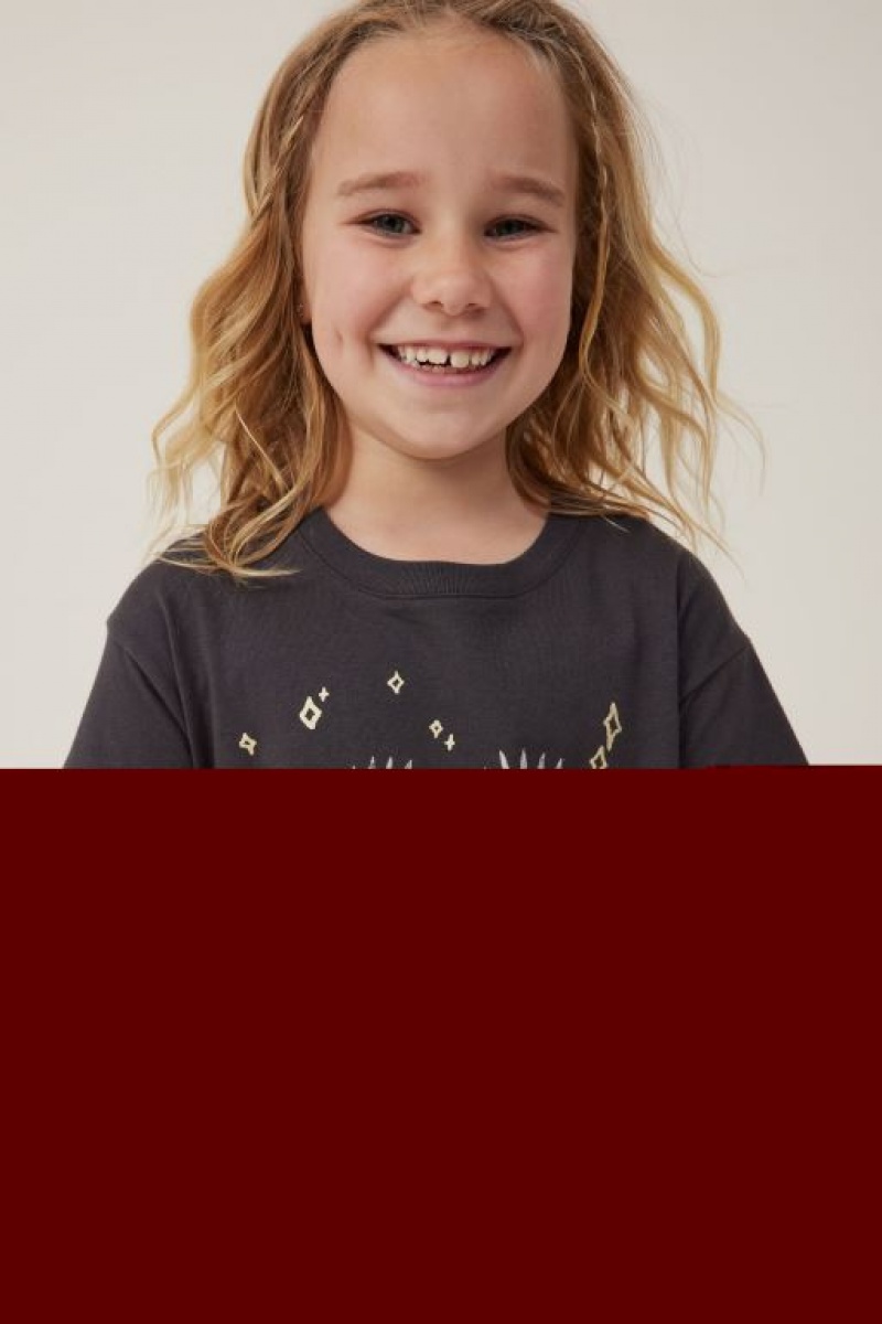 Camiseta Cotton On Poppy Corta Sleeve Print Niña Phantom | CrqwVKJT3eE