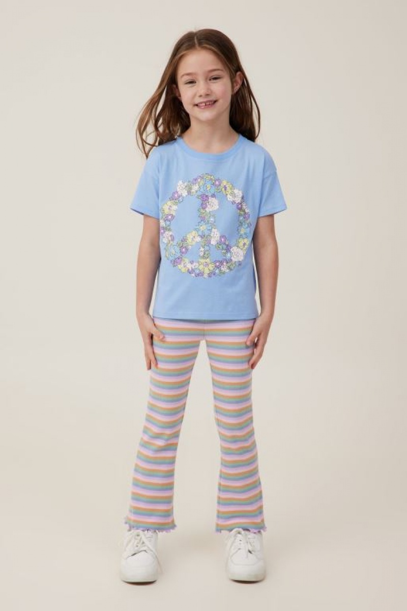 Camiseta Cotton On Poppy Corta Sleeve Print Niña Azules | TVNpC44FDuh