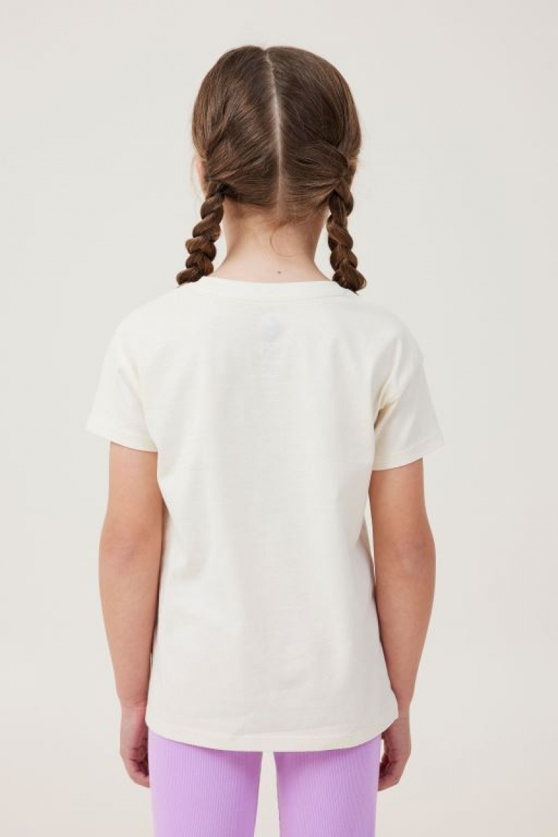 Camiseta Cotton On Poppy Corta Sleeve Print Niña Amarillo Claro | 6Xw8HIGJ9UG