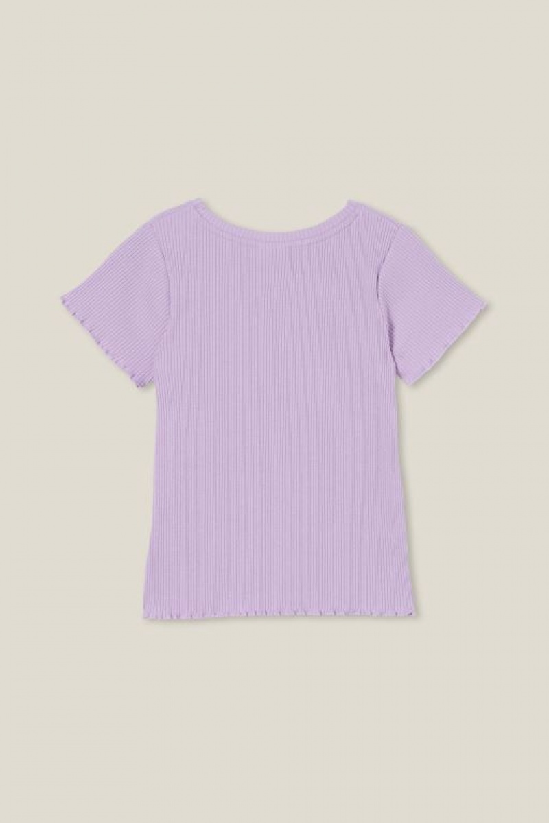Camiseta Cotton On Raya Rib Baby Niña Moradas | yyObZJrVIFq