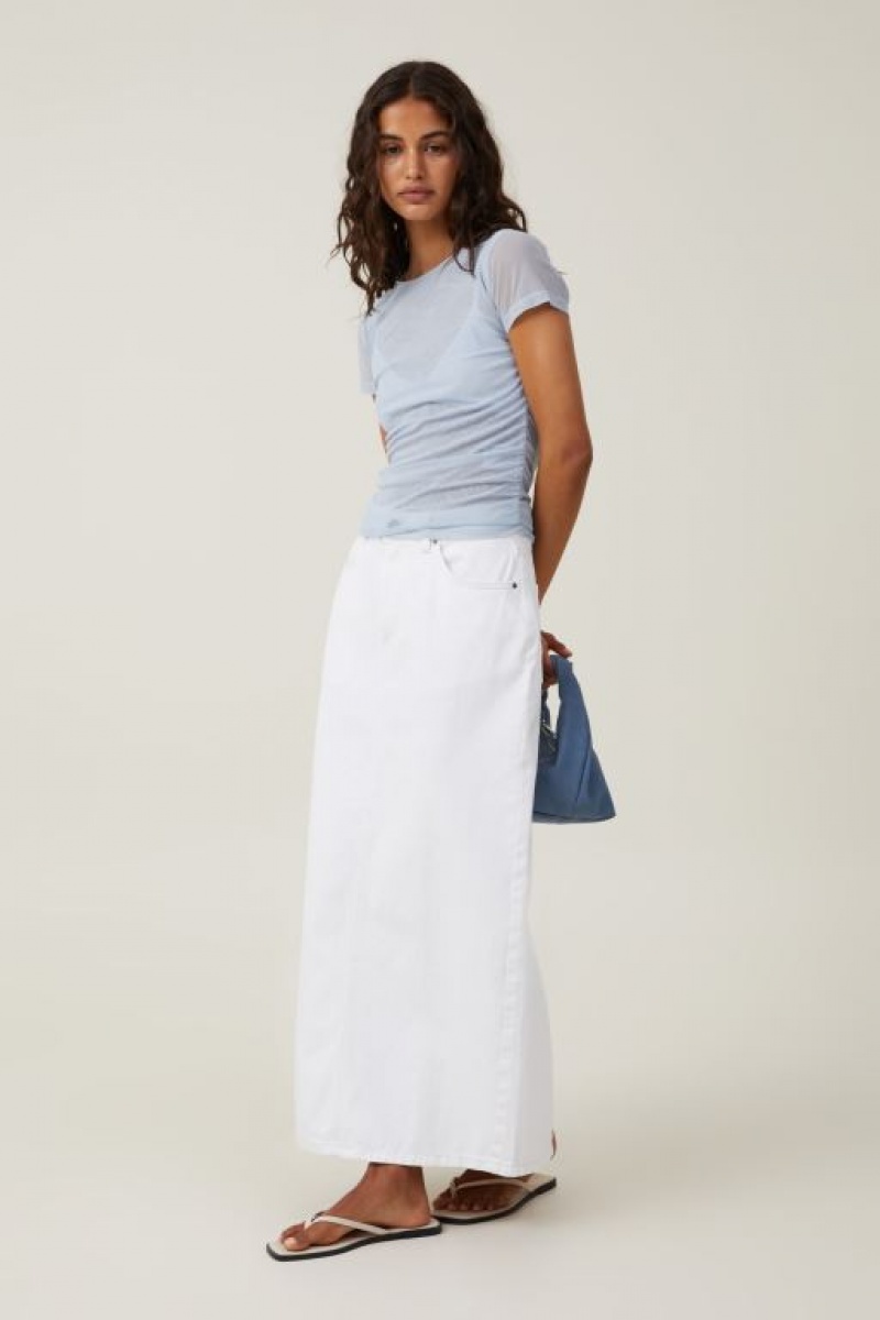 Camiseta Cotton On Rebecca Gathered Corta Sleeve Mujer Azules | fAJkUtHiEYh