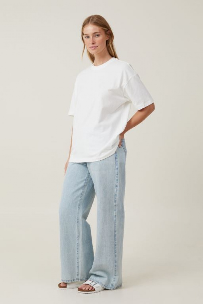 Camiseta Cotton On The Boxy Oversized Mujer Blancas | FITQ7i7Hv2J