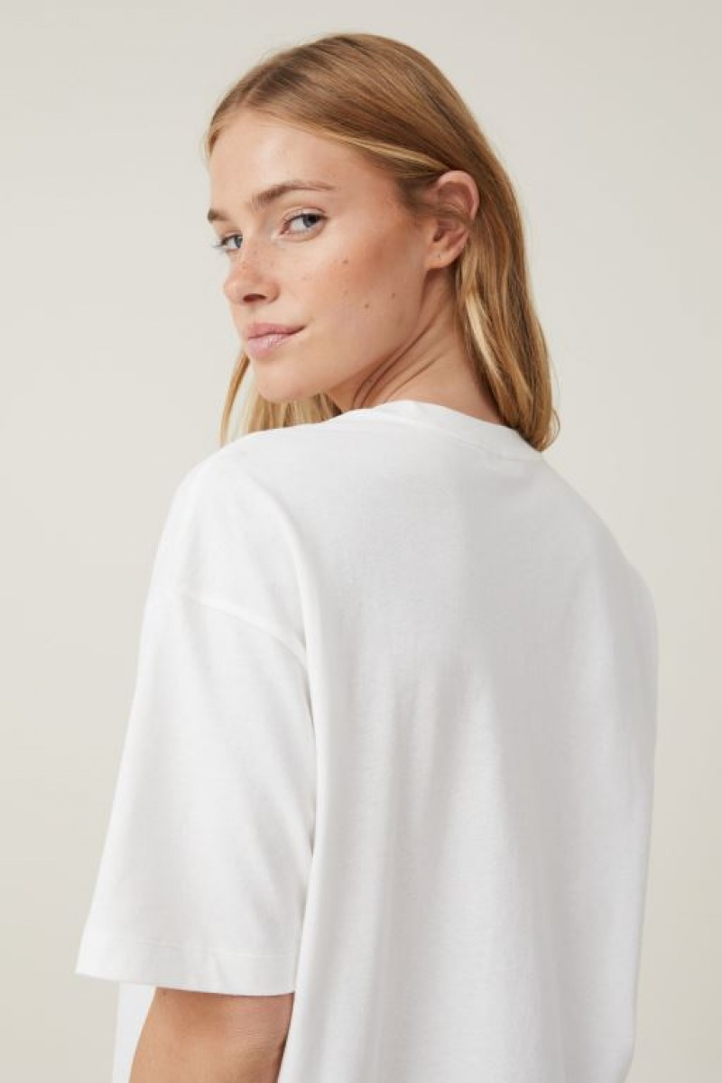 Camiseta Cotton On The Boxy Oversized Mujer Blancas | FITQ7i7Hv2J